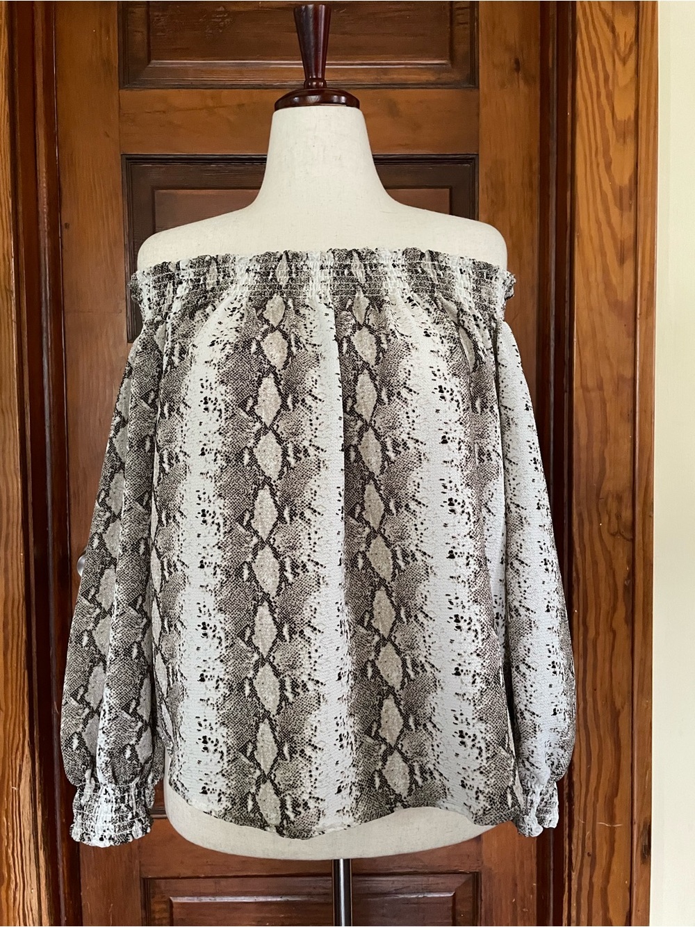 Rue21 Off-Shoulder Snake-Print Blouse